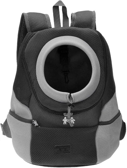 Dog Backpack Carriers for Small Dogs & Cats, Pet Puppy Travel Front Carrier Bag with Breathable Head Out Design for Travel Hiking Outdoor Use