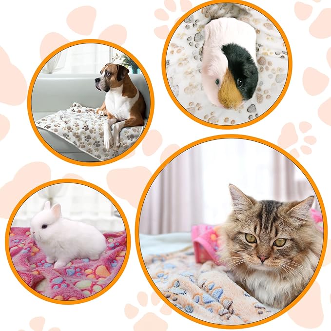 Blankets for Dogs 1 Pack 3 Dog 41" x 31",Cute Paw