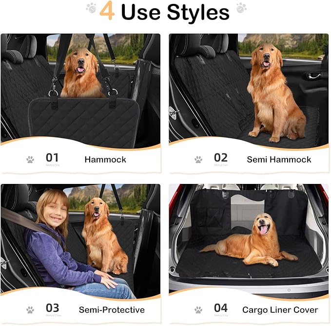 Dog Car Seat Cover for Back Seat
