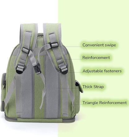 Cat Backpack Carrier for Cats and Small Dogs, Breathable Cat Bubble Backpack, Airline Approved Pet Travel Carrier for Hiking Camping & Outdoor(Green) 1