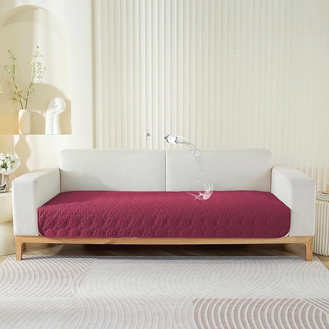 SYSLOON Waterproof Dog Bed Cover Sofa,Car,68"x82",Burgundy