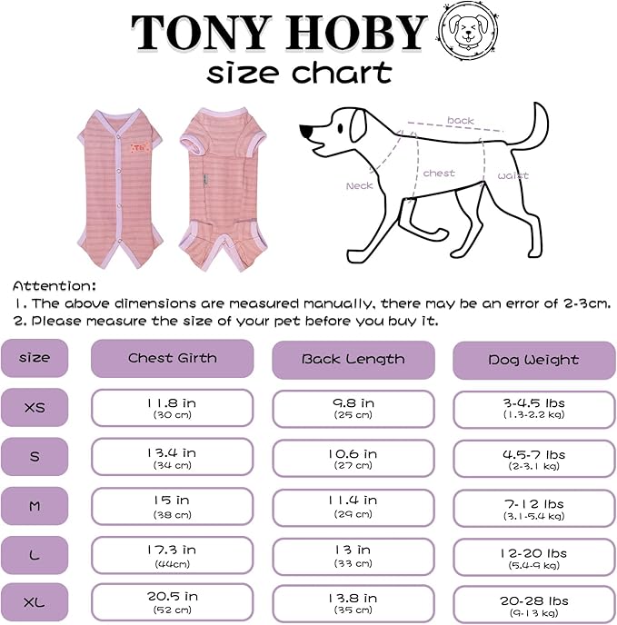 TONY HOBY Dog Pajamas