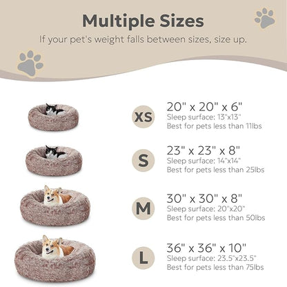 Calming Donut Dog Beds for Small Dogs and Cat 23")