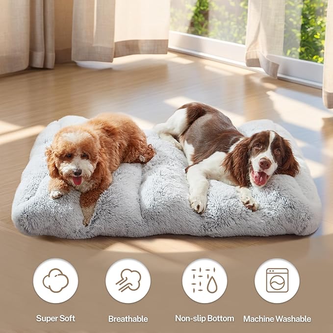 Shredded Memory Foam Fluffy Dog Crate Pad 49"x 35"