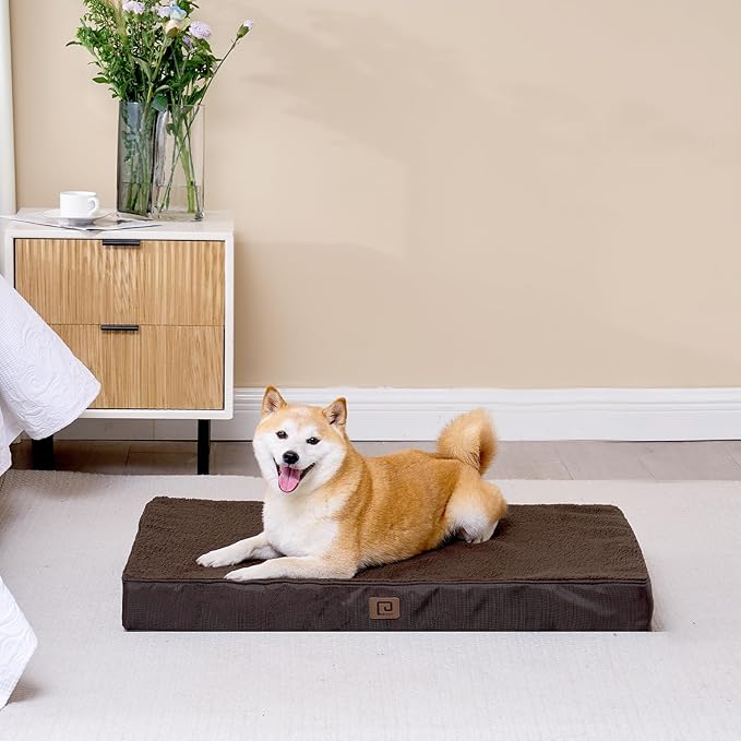 EHEYCIGA Orthopedic Dog Beds for Large Dogs with Removable Washable Cover 36x27