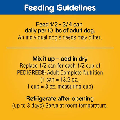 PEDIGREE CHOICE CUTS IN GRAVY Adult Canned Soft Wet Dog Food Variety Pack, with Beef and Country Stew, 13.2 oz. Cans (Pack of 12)