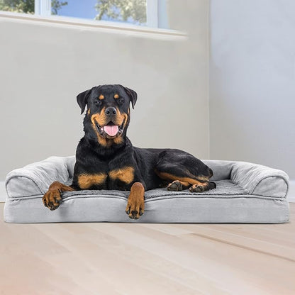 Furhaven Orthopedic Dog Bed for Large Dogs w/ Removable Bolsters & Washable Cover 95 lbs
