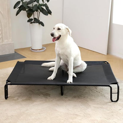 pettycare Elevated Outdoor Dog Bed 85 lbs,Black