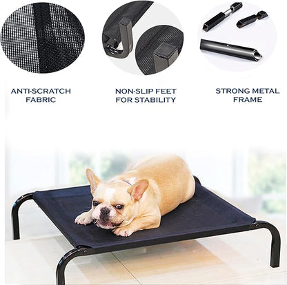 Elevated Dog Bed 35.4x23.6 x 5.9in, Portable