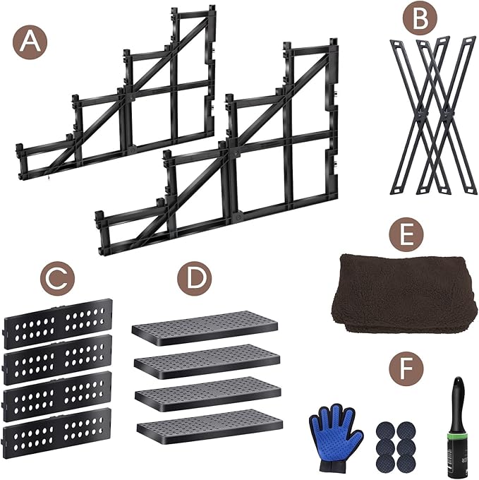 Topmart Dog Stairs&Steps for Small Dogs & Cats 4 Tiers