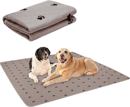 PUPTECK Washable Pee Pads for Dogs - 1 Packs Waterproof Reusable Puppy Potty Training Pads Whelping Mat 72" x 72”- Fast Absorption Non-Slip Pet Food Feeding Mat, Extra Large