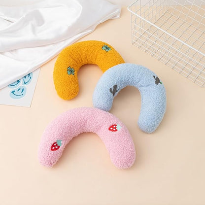 Catnip Little Pillow for Cats Puppies Ultra Soft Warm Fluffy Pet Calming Toy Half Donut Cuddler for Joint Relief Sleeping Improve Machine Washable-Yellow