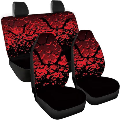 Halloween Blood Bat Car Seat Cover Set Front