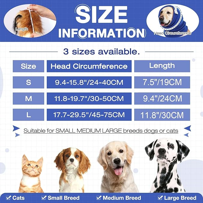 ROZKITCH Dog Calming Hoodie Dog Ears Cover