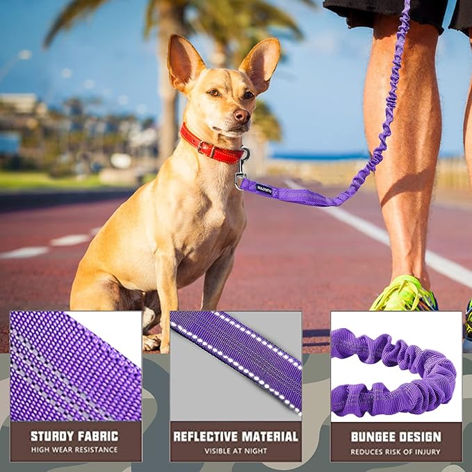 AUROTH Heavy Duty Bungee Dog Leash for Medium Large Breed Dogs 2 Padded 4.5FT 6FT