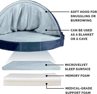 Furhaven 26" Round Memory Foam Dog Bed for Medium/Small Dogs w/ Removable Washable Cover 30 lbs 26-inch