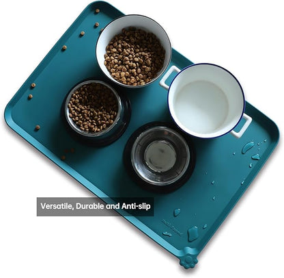 Hoki Found Large Silicone Pet Food Mats Tray