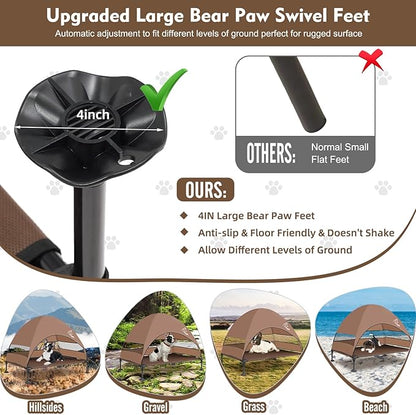 Upgraded Elevated Dog Bed with Canopy