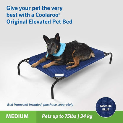 Coolaroo The Original Elevated Pet Bed Replacement Cover, Medium, Aquatic Blue