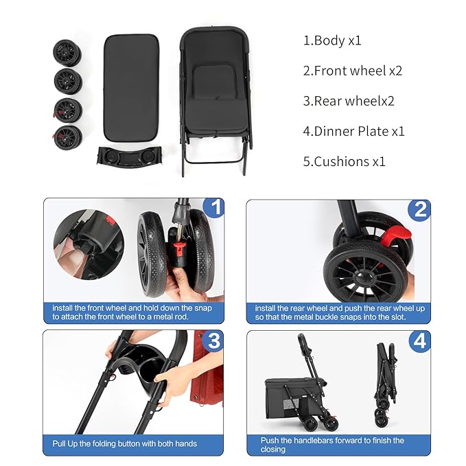 Pet Stroller 4 Wheels