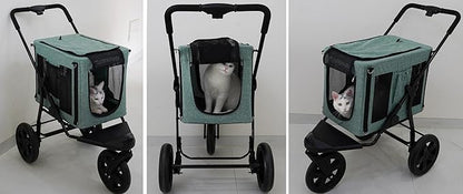 3 in 1 Dog Cat Stroller with Detachable 10 20 50 Lbs 2 Two