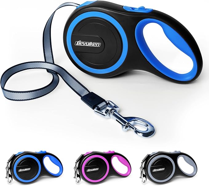 26 FT Retractable Dog Leash with No Tangle 110lbs, One-Handed