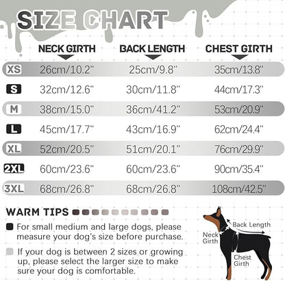 IDOMIK Warm Dog Coats with Harness 3XL