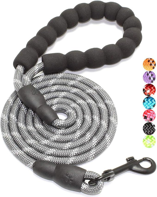 BAAPET 2/4/5/6 FT Dog Leash with Comfortable Padded Handle and Highly Reflective Threads for Small Medium and Large Dogs (5FT-1/3''