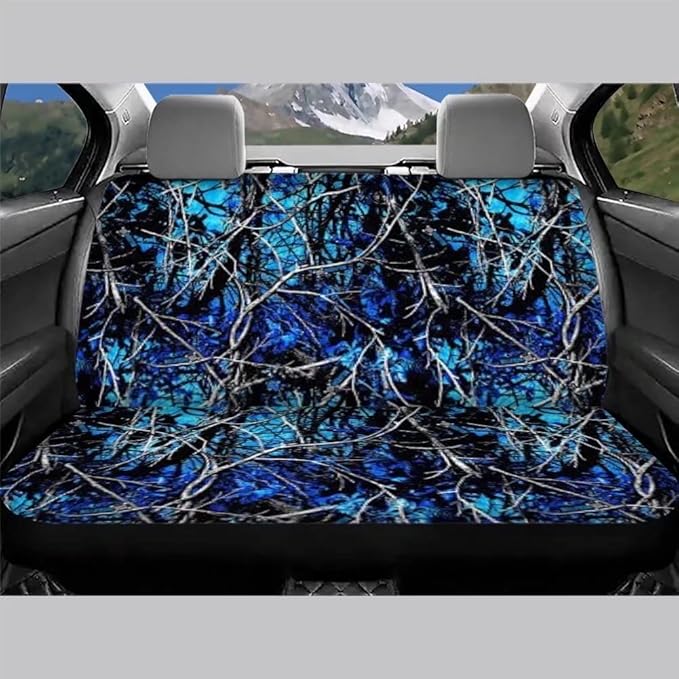 Doojoayie Universal Rear Split Bench Seat Cover for Cars Truck SUV 2 Easy