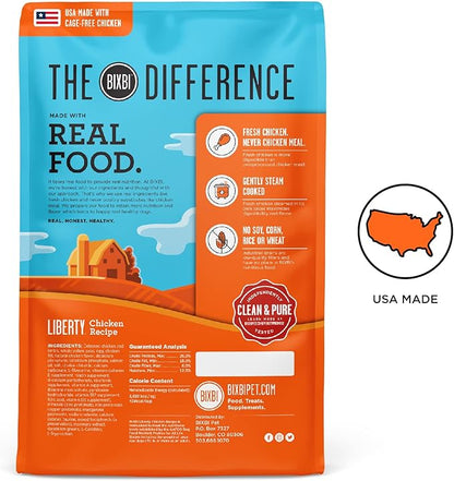 BIXBI Liberty Grain Free Dry Dog Food, Chicken Recipe, 22 lbs - Fresh Meat, No Meat Meal, No Fillers for Easy Digestion - USA Made