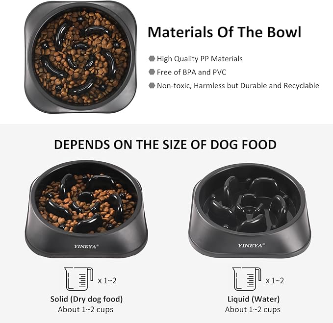 Pet Supplies Slow Feeder Dog Bowls Small Breed, Dog Slow Feeder Bowl, Dog Food Bowls Slow Feeder, Dog Bowl Slow Feeder, Dog Puzzle Feeder Bowls, Dog Bowls Medium Size Dog, Slow Eating Dog Bowl