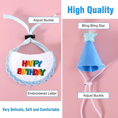 Dog Cat Birthday Party Supplies Outfit Bandana Bib