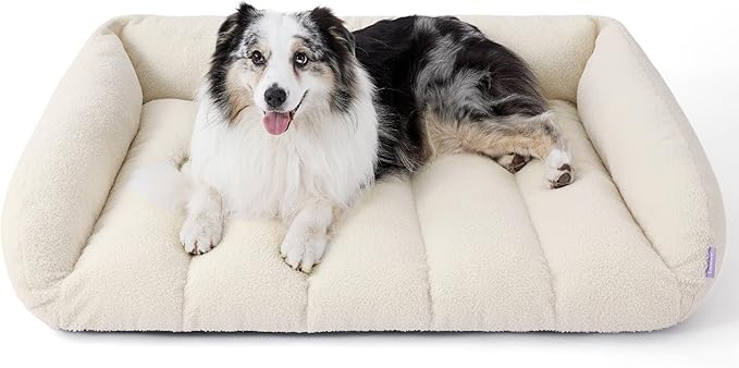 Lesure Orthopedic Dog Bed Sofa for Extra Large Dogs Foam(41" x 29" x 11", Cream)