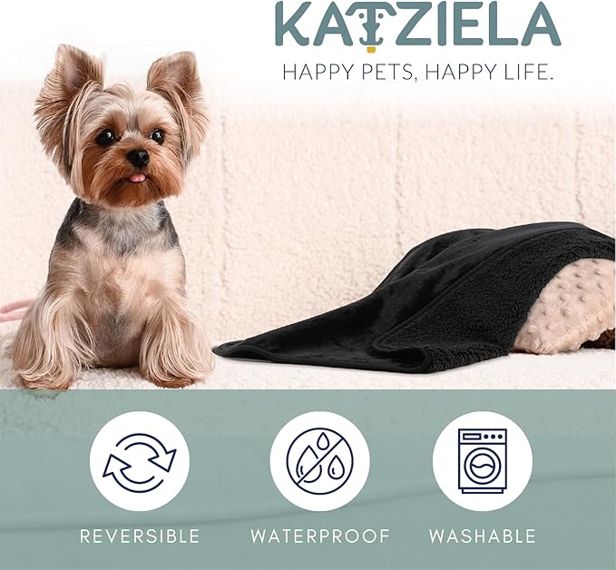 Premium Soft Dog/Cat Waterproof Blanket – Soft Sherpa Fleece Large-50x60)