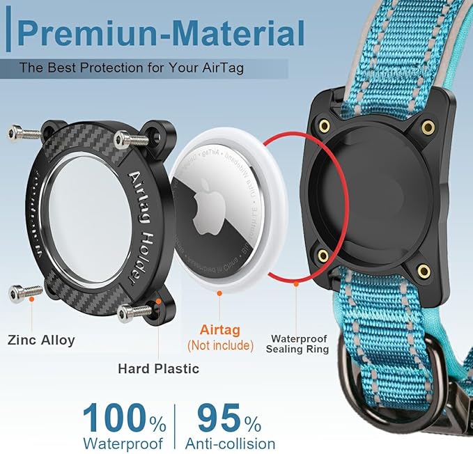 AirTag Dog Collar 100% Waterproof