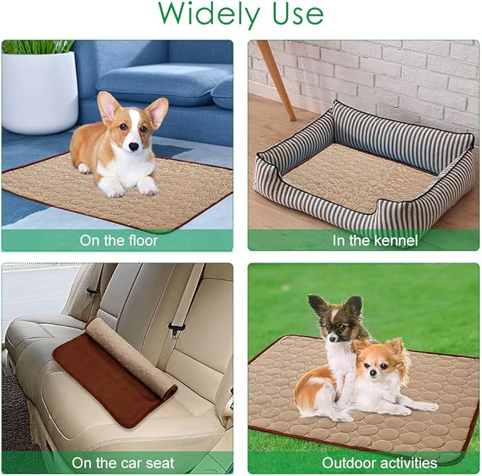 VeMee Cooling Mat Pad for Dogs Cats Ice Silk Mat Cooling Blanket Cushion for Kennel/Sofa/Bed/Floor/Car Seats Cooling (XL:40 x 28 inches