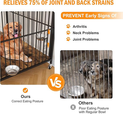 40’’ Dog Crate Furniture 360° Rotating Wheels(39.76''L x 22.5''W x 38.58''H)