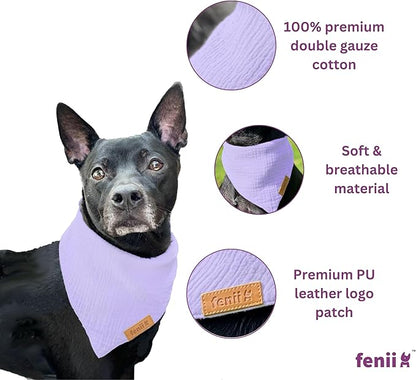 Premium Cotton Dog Bandanas 2 Pack