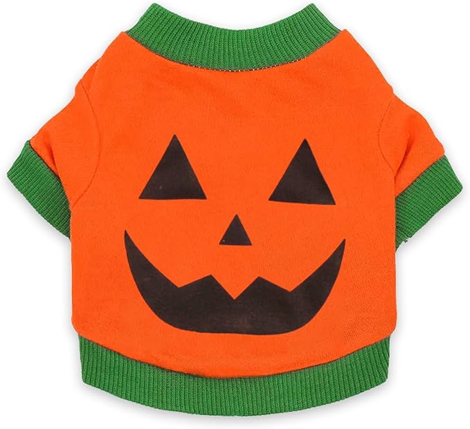 Dog Pumpkin Clothes Cat Shirts Puppy Lightweight Sweatshirts