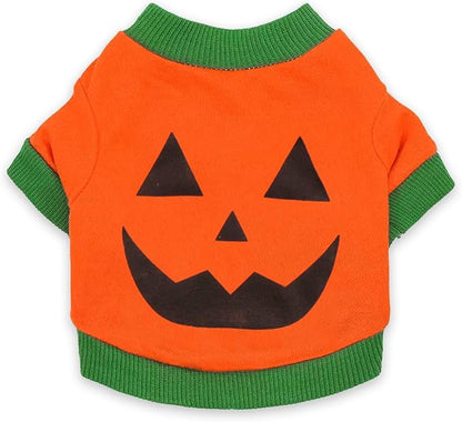 Dog Pumpkin Clothes Cat Shirts Puppy Lightweight Sweatshirts
