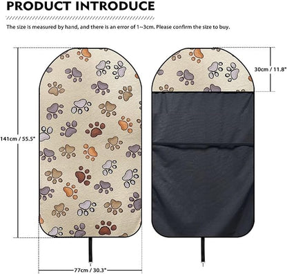 Dog Paw Car Seat Protector Sweat Proof Auto Seat Cover with Non-Slip Backing Waterproof Universal Sport Accessories Fit Athletes Running Hiking Boxing