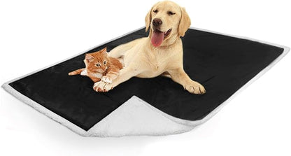 PetAmi WATERPROOF Dog Blanket for Medium Large Dog 60x40 Black