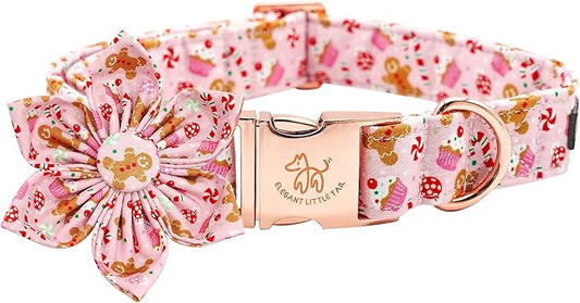 Elegant little tail Dog Collar with Flower