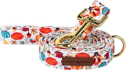 Unique Style Paws Cotton Dog Collar with Bow