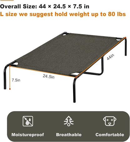 Elevated Dog Bed 44in, Dark