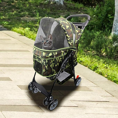 AmorosO 4 Wheels Pet Convenient Stroller