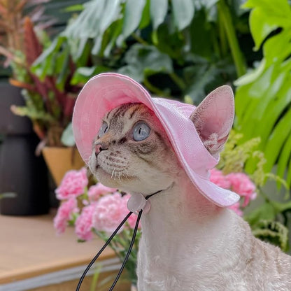 Pet hat with Ear Holes Sunscreen Baseball Cap Suitable for Small and Medium-Sized Dogs Outdoor Climbing hat in Summer Pet Products (Medium