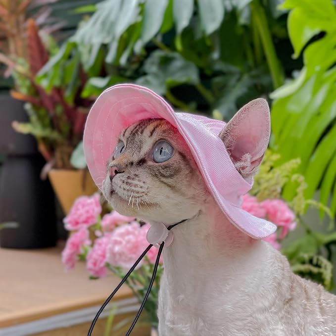 Pet hat with Ear Holes Sunscreen Baseball Cap Suitable for Small and Medium-Sized Dogs Outdoor Climbing hat in Summer Pet Products (Small