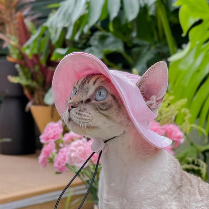 Pet hat with Ear Holes Sunscreen Baseball Cap Suitable for Small and Medium-Sized Dogs Outdoor Climbing hat in Summer Pet Products (Small