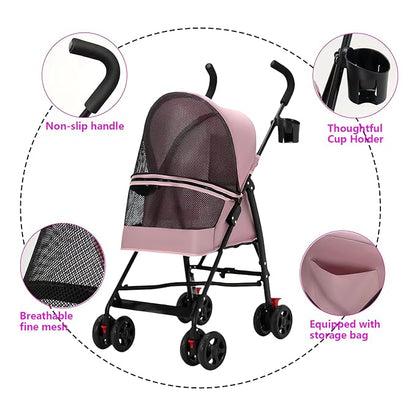 4 Wheels Foldable Pet Stroller